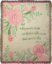 Throw-And Whosoever Believeth In Me...Tapestry (50" x 60") | SHOPtheWORD