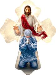Wall Cross-Merciful Jesus/Health Care (6" x 8") | SHOPtheWORD
