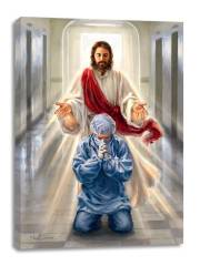 Frameless Canvas-Merciful Jesus/Bless Our Health Care Workers (10 x 14) | SHOPtheWORD