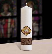 Candle-Agnus Dei Christ Candle-3" x 12" | SHOPtheWORD