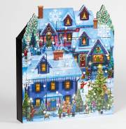 Wooden Advent Calendar-Christmas Houses (17" x 19 1/2" x 3 1/4") | SHOPtheWORD