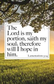 Bulletin-The Lord Is My Portion (Lamentations 3:24, KJV) (Pack Of 100) | SHOPtheWORD