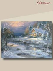 Card-Boxed-Christmas-Winter Cottage w/Scripture (Box Of 12) | SHOPtheWORD