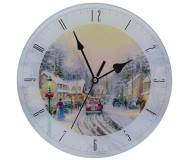 Clock-Thomas Kinkade Village Christmas (12" Diameter) | SHOPtheWORD