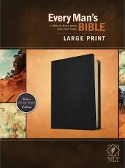 NLT Every Man's Bible/Large Print-Black Genuine Leather | SHOPtheWORD