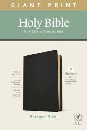 NLT Personal Size Giant Print Bible/Filament Enabled-Black Genuine Leather | SHOPtheWORD