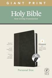 NLT Personal Size Giant Print Bible/Filament Enabled-Black/Onyz LeatherLike Indexed | SHOPtheWORD