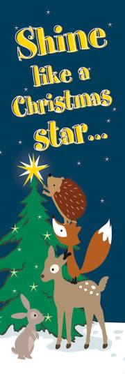 Bookmark-Woodland Animals/Shine Like A Christmas Star... (Matthew 2:2) (Pack Of 25) | SHOPtheWORD
