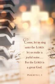 Bulletin-Let Us Sing Unto The LORD (Psalm 95:1,3) (Pack Of 100) | SHOPtheWORD