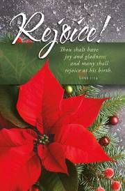 Bulletin-Rejoice! Many Shall Rejoice At His Birth (Luke 1:14) (Pack Of 100) | SHOPtheWORD