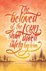 Bulletin-The Beloved Of The LORD Shall Dwell In Safety (Deuteronomy 33:12) (Pack Of 100) | SHOPtheWORD