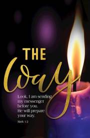 Bulletin-Advent Week 2: Candle, The Way, Scripture (Mark 1:2) (Pack Of 50) | SHOPtheWORD