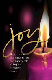 Bulletin-Advent Week 3: Candle, Joy, Scripture (Luke 1:14) (Pack Of 50) | SHOPtheWORD