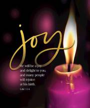 Bulletin-Advent Week 3: Candle, Joy, Scripture (Luke 1:14) (Pack Of 50)-Legal Size | SHOPtheWORD