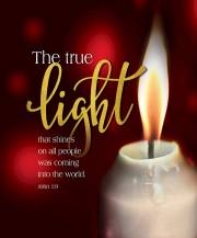 Bulletin-The True Light That Shines On All People (John 1:9) (Pack Of 50)-Legal Size | SHOPtheWORD