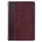 KJV Compact Bible-Merlot/Burgundy Genuine Leather | SHOPtheWORD