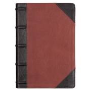KJV Giant Print Full Size Bible-Tawny/Dark Brown Genuine Leather Indexed | SHOPtheWORD