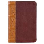 KJV Large Print Compact Bible-Toffee/Brandy LuxLeather | SHOPtheWORD