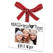 CHRISTMAS ORNAMENT FRAME-METAL-SCRIPTURE INK-FRIENDS (#12232) | SHOPtheWORD