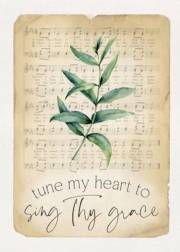 Framed Art-Vintage Praise-Tune My Heart (12" x 15.75") | SHOPtheWORD
