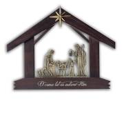 Nativity-O Come Let Us Adore Him-Wood & Metal (Boxed) (9 1/8" x 5 1/8" x 1") | SHOPtheWORD