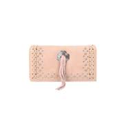 Wallet-Cross Concho w/Tassel-Button Closure-Tan | SHOPtheWORD