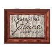Music Box-Amazing Grace-Brown/Amazing Grace (8" X 6.25" X 2.75") | SHOPtheWORD