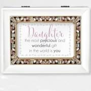 Music Box-Daughter-White/Clair De Lune (8" X 6.25" X 2.75") | SHOPtheWORD