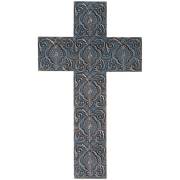 Wall Cross-Classic Blue & Copper (13" x 7.5") | SHOPtheWORD