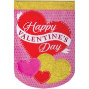 Flag-Garden-Applique-Glitter & Hearts (12.5" x 18") | SHOPtheWORD