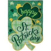 Flag-Garden-Applique-Patterned Shamrocks (12.5" x 18") | SHOPtheWORD