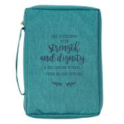 Bible Cover-Value-Strength & Dignity-Large-Teal | SHOPtheWORD