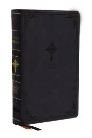 NABRE Catholic Bible/Large Print (Comfort Print)-Black Leathersoft Indexed | SHOPtheWORD