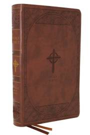 NABRE Catholic Bible/Large Print (Comfort Print)-Brown Leathersoft Indexed | SHOPtheWORD