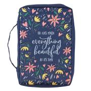 Bible Cover Value LG Navy Everything Beautiful Ecc 3:11 | SHOPtheWORD