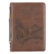 Bible Cover LG Brown Wings Like Eagles Isaiah 40:31 | SHOPtheWORD