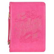 Bible Cover MED Pink Everything Beautiful Ecc. 3:11 | SHOPtheWORD