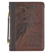 Bible Cover XL Brown Lord is My Strength Exodus 15:2 | SHOPtheWORD