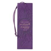 Faux Leather Bookmark She is Clothed Prov. 31:25 | SHOPtheWORD