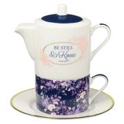 Tea For One Ceramic Be Still Psalm 46:10 | SHOPtheWORD
