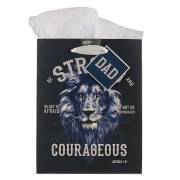 Gift Bag Medium Strong & Courageous Dad Joshua 1:9 | SHOPtheWORD