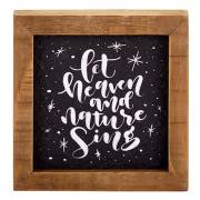 Framed Tabletop-Let Heaven And Nature Sing (5" SQ) | SHOPtheWORD