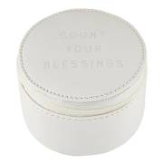 Tabletop Clock w/Alarm-Count Your Blessings-White (3.25" x 4.5") | SHOPtheWORD