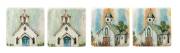 Coaster Set-Watercolor Church (Set Of 4) | SHOPtheWORD