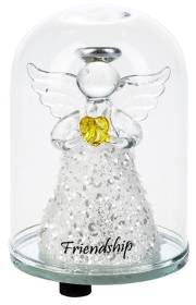 Glass Angel Light Decor-Friendship (3 3/8" X 2 3/8") | SHOPtheWORD