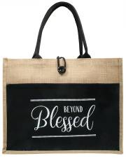 Jute Tote-Beyond Blessed (18" x 13.5" x 5") | SHOPtheWORD