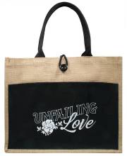 Jute Tote-Unfailing Love (18" x 13.5" x 5") | SHOPtheWORD