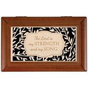 Music Box-Wood Engraved-My Strength (4" x 6" x 2.5") | SHOPtheWORD
