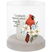 Hurricane Candle-Flameless Flicker-Cardinals Appear w/Timer (7" x 6") | SHOPtheWORD