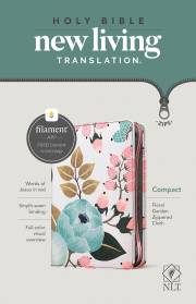 NLT Compact Bible/Filament Enabled Edition-Floral Garden LeatherLike w/Zipper (Sep) | SHOPtheWORD